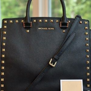 3 Pc. MK Bundle LNWOT Lg Studded Selma, NWT Wallet, Dust Cover